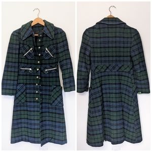 SALE vtg 1960s retro british mod wool punk peacoat